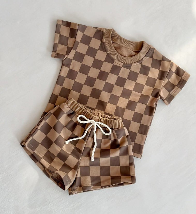 French Terry Checkered Set