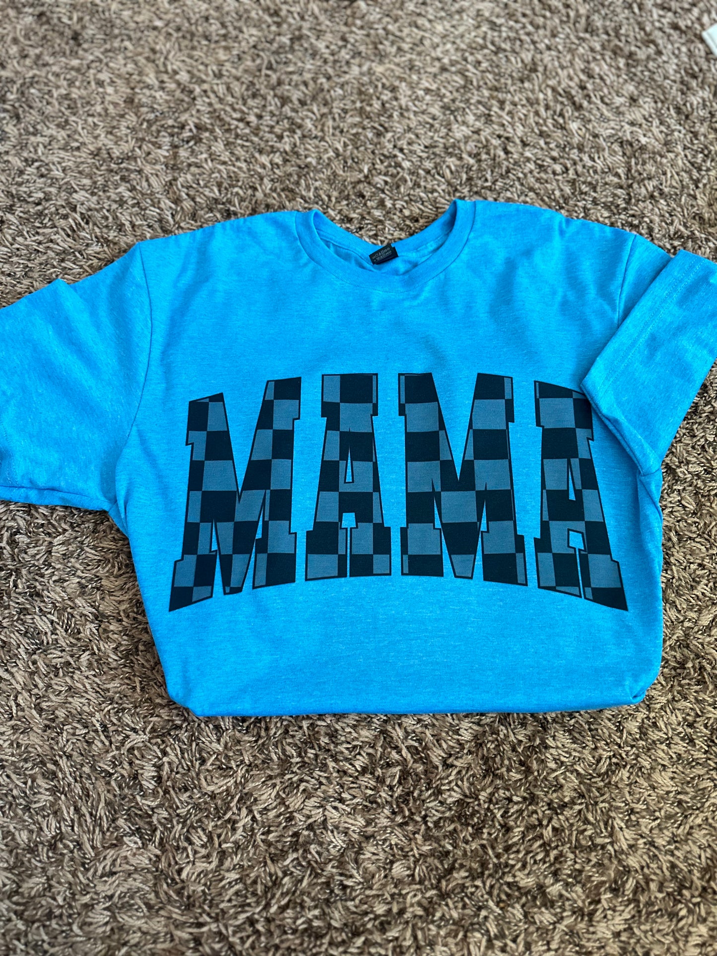 Checkered Mama Tee