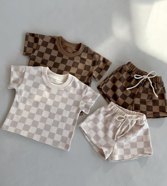 French Terry Checkered Set