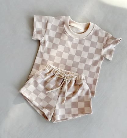 French Terry Checkered Set