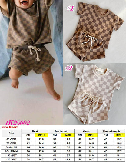 French Terry Checkered Set